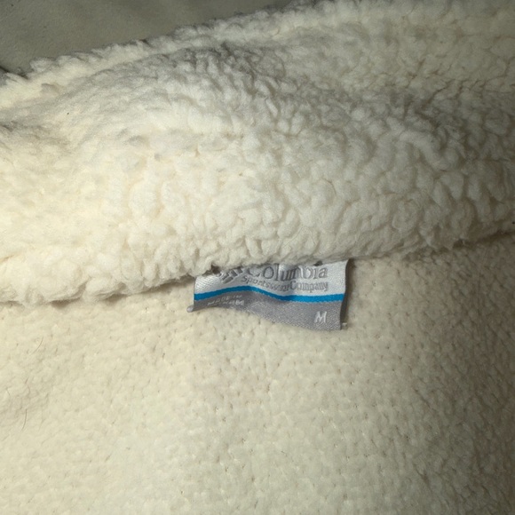 Columbia Cream and Brown Fleece Pullover - Picture 5 of 6